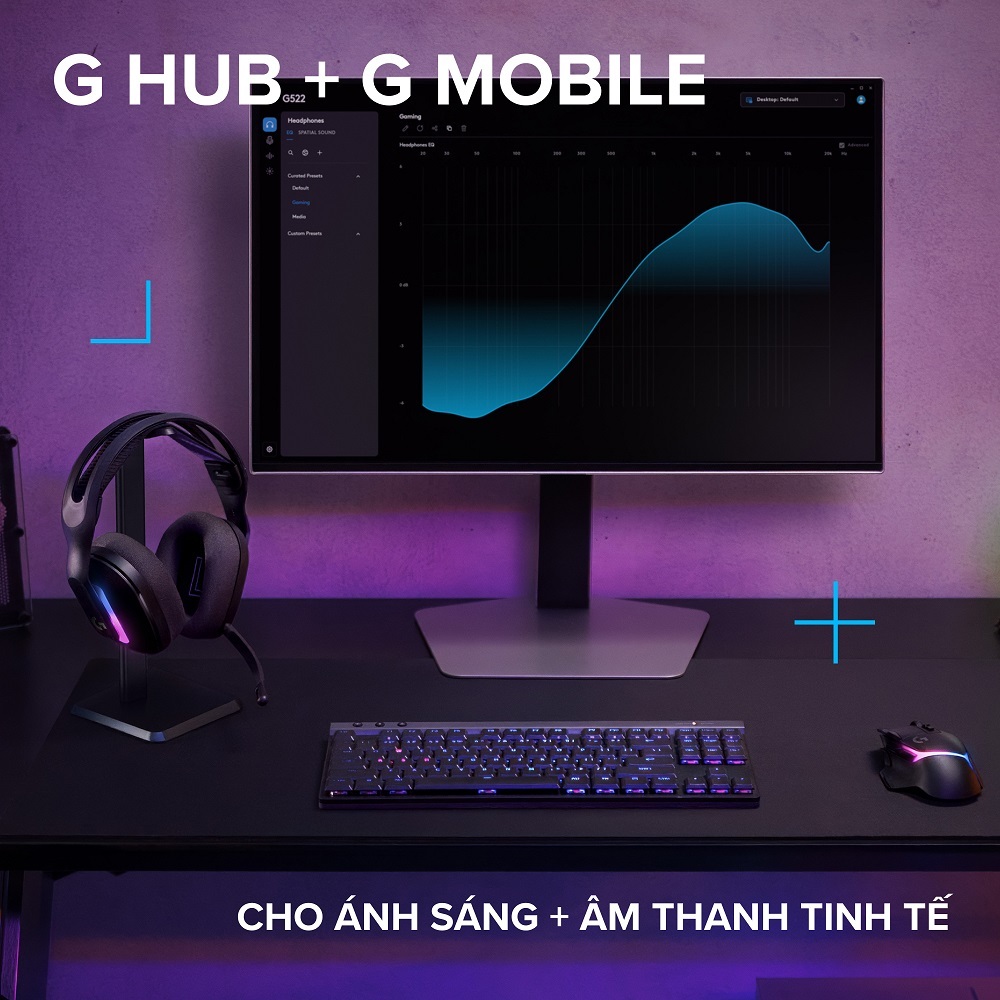 Tai nghe Gaming không dây Logitech G522 LIGHTSPEED - LIGHTSYNC RGB, Kết nối 3 chế độ | BigBuy360 - bigbuy360.vn