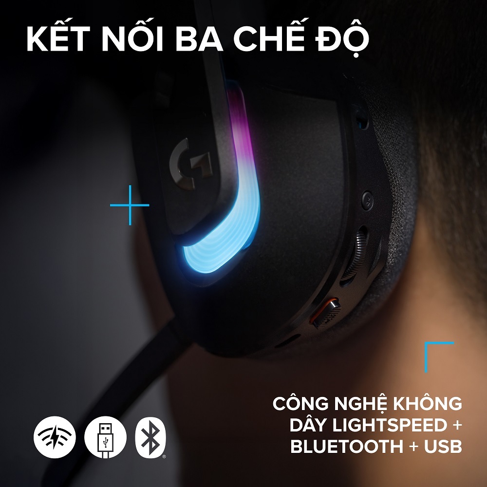 Tai nghe Gaming không dây Logitech G522 LIGHTSPEED - LIGHTSYNC RGB, Kết nối 3 chế độ | BigBuy360 - bigbuy360.vn