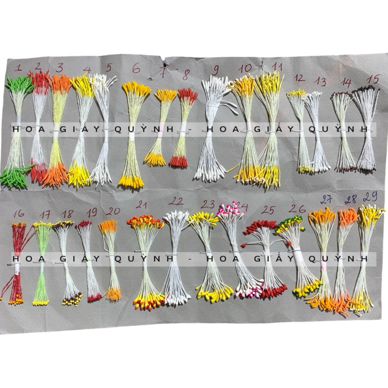 10 tép nhị / nhuỵ bột làm hoa (bảng màu mới)