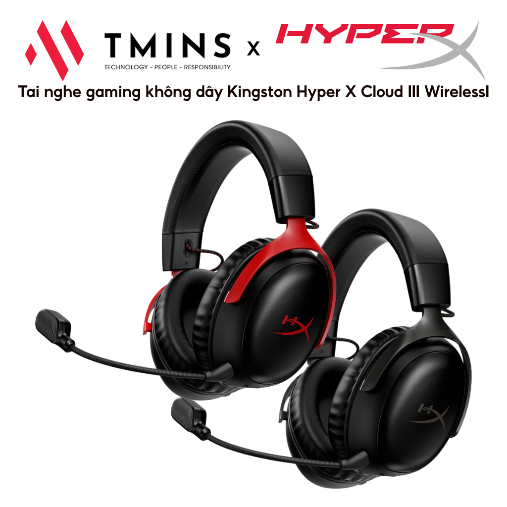 Tai nghe gaming không dây Kingston Hyper X Cloud III Wireless - Hàng chính hãng
