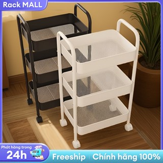 Xe Đẩy Spa có bánh xe Kệ sắt đa năng Xe để đồ 3 tầng Thời trang cao cấp 【100%Thép 