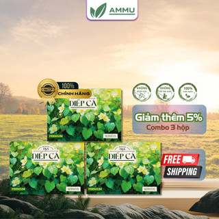  Combo 3 Hộp Trà Diếp Cá Túi Lọc Cỏ Ngọt AMMU Thanh Nhiệt Giảm Mụn Tốt Cho Người Trĩ Hộp 20 Túi Lọc 