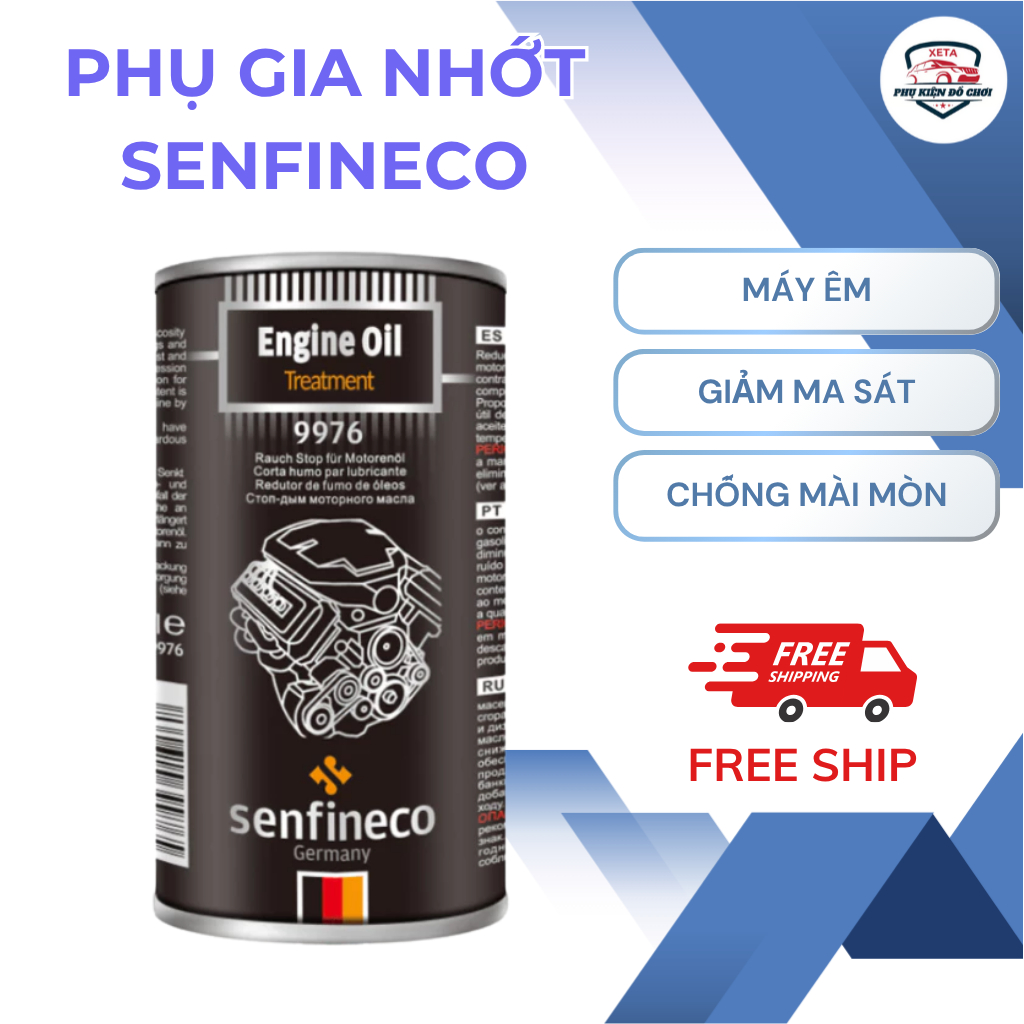 Phụ gia nhớt ô tô SENFINECO 9976, Engine Oil Treatment, Bảo vệ động cơ, Giảm ma sát, Chai 300ml
