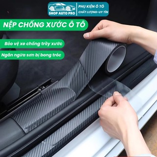 Miếng Dán Chống Xước Viền Bậc Cửa Ô Tô 5 Mét, Nẹp Chống Xước Sợi Carbon Cao Cấp Chống Trầy Tràn Viền Xe Hơi