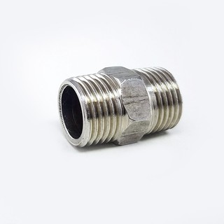 combo 2 đầu nối 2 đầu ren ngoài inox phi 21,inox 201