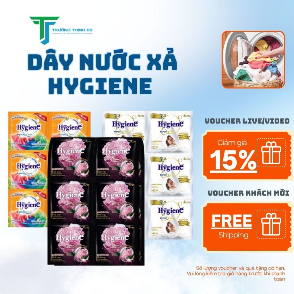 Dây nước xả vải Hygiene, nước xả vải Thái Lan, thơm lâu, sạch vết bẩn 20ml - Trường Thịnh 68