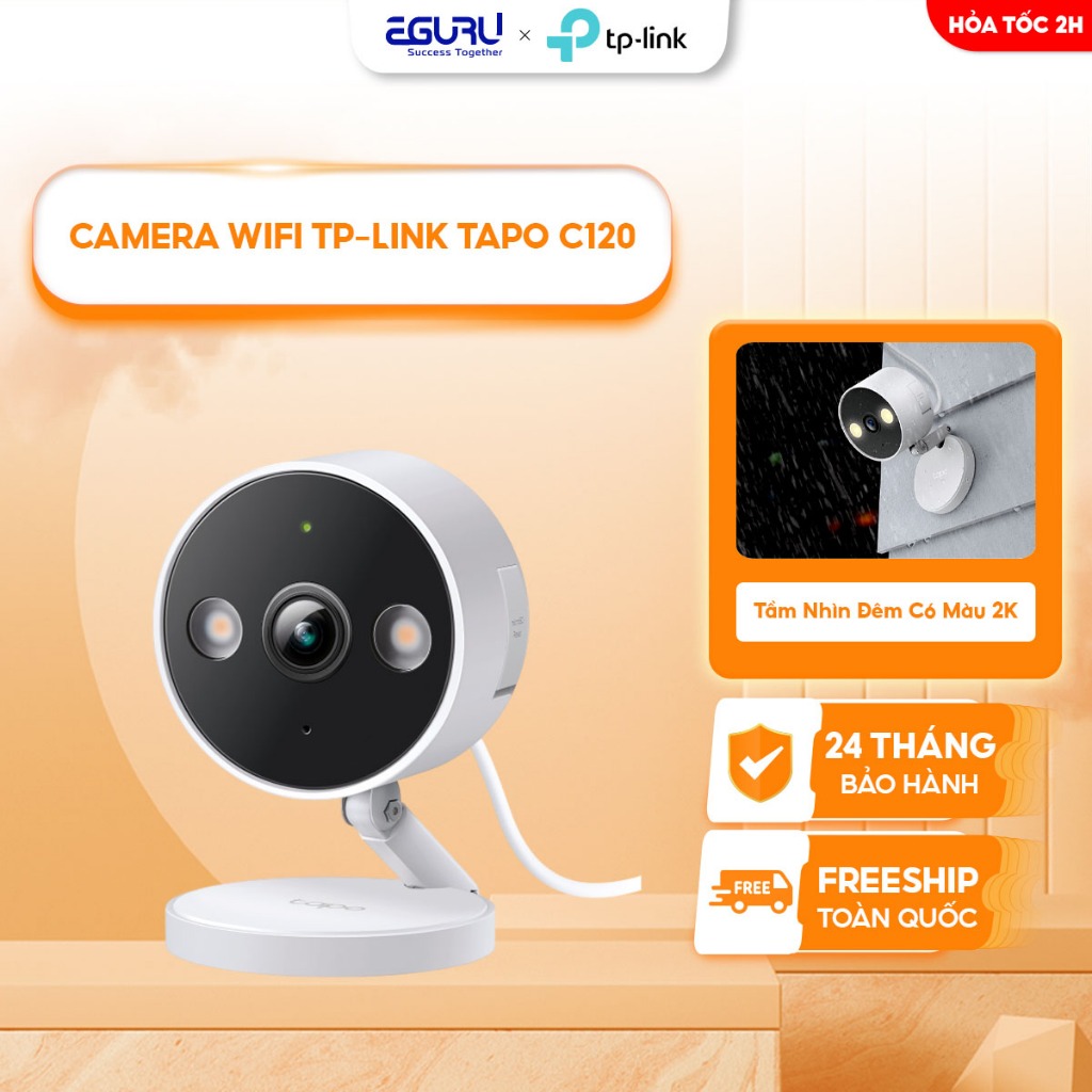 [Hỏa Tốc] Camera Wifi TP-Link Tapo C120 / C125 Trong Nhà/ Ngoài Trời Chống Nước - Hàng Chính Hãng