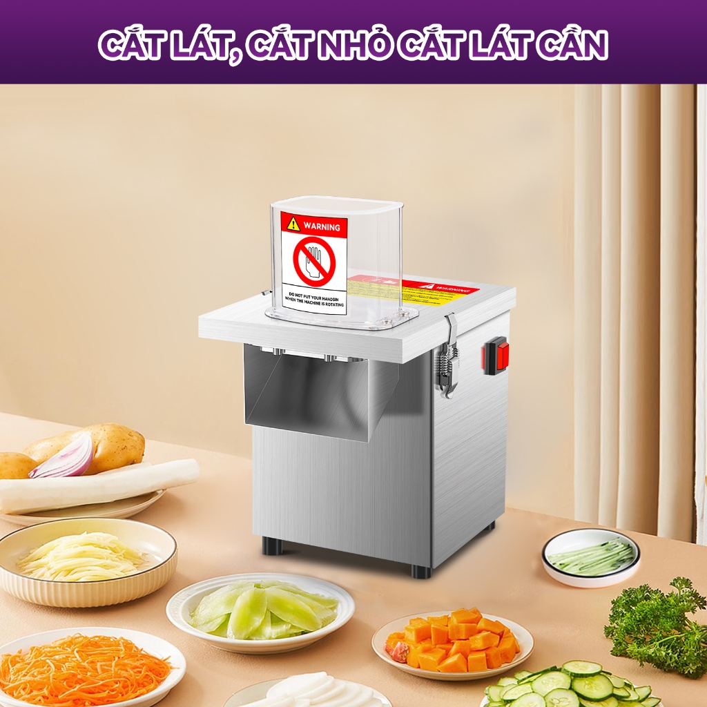 Máy thái cắt rau củ quả Máy Thái Rau 4 in 1 gồm: thái lát, thái hạt lựu, thái sợi và thái cắt khoai 