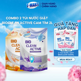  Combo 2 Túi Nước Giặt Xả BIO CLEAN ACTIVE Hương Hoa Lyli Hương Hoa Đinh Hương Quyến Rũ Dung Tích 2L 