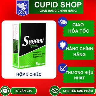 Bao cao su SAGAMI Type E Gân Gai hộp 5 chiếc