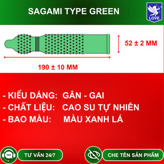 Bao cao su SAGAMI Type E Gân Gai hộp 5 chiếc