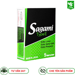 Bao cao su SAGAMI Type E Gân Gai hộp 5 chiếc