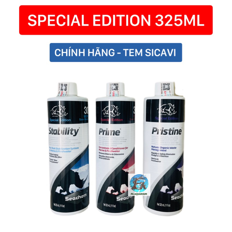 [CHÍNH HÃNG] Seachem Stability/Prime/Pristine Special Edition 325ml
