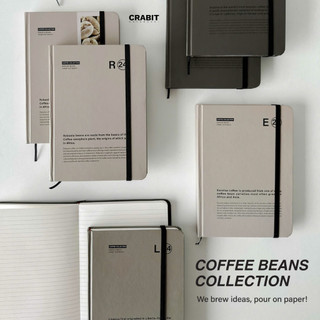  Sổ tay dot grid kẻ ngang a5 sổ cà phê Crabit Coffee Beans tối giản 
