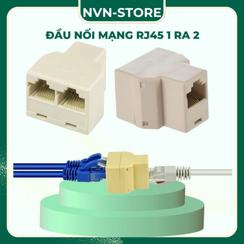 Đầu Nối Dây Mạng RJ45 chia 1 ra 2