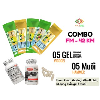 Combo năng lượng chạy bộ 42km (5 Gel Vico - 5 Muối Hammer)