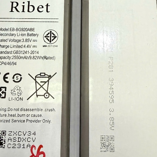 Pin EB-BG920ABE thay thế cho các mã samsung S6 (Tặng : Tuavit sửa chữa lắp ráp)