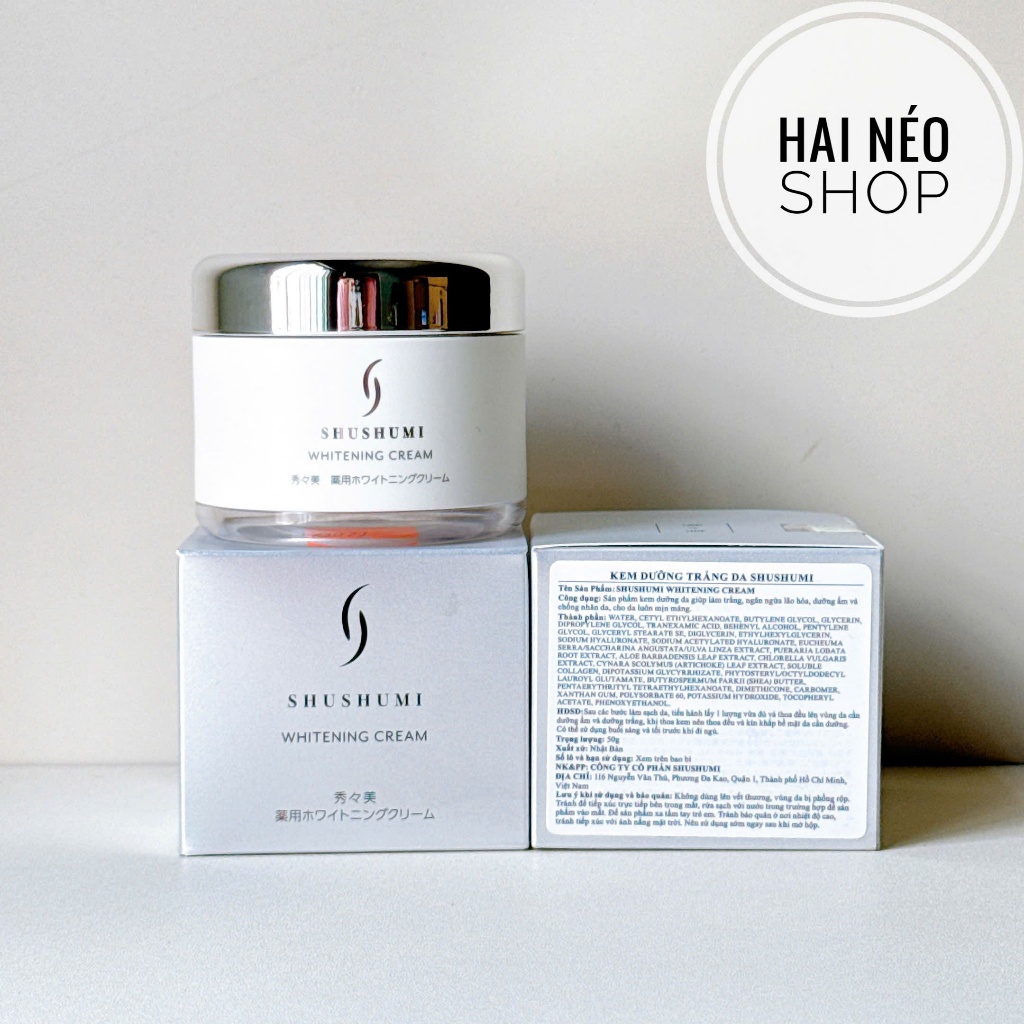 [SALE CẬN DATE 09/11/2025] Kem nám Tranexamic Acid & Đậu nành, trắng da, mờ thâm sạm, chống lão hóa SHUSHUMI Whitening