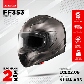  Mũ Bảo Hiểm Fullface LS2 FF353 Rapid II Chuẩn ECE 22.06 Đi Xe Máy Mô Tô PKL  Chính Hãng  