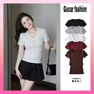 [ COMBO 3 ÁO] Áo thun ôm fit body cổ V chất gân tăm lạnh ( chất đanh )