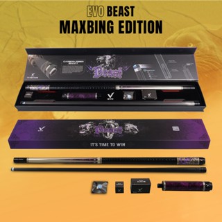 [TẶNG BAO CƠ 2X3] Combo MAXBING EDITION Gậy Bida Lỗ EVO BEAST - AMETHYST LION - Ngọn Carbon Cao Cấp - Chính Hãng