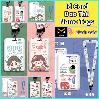 ✨ vMv ✨ Thẻ Học Sinh Ngang Bao Đựng Thẻ Vỏ Đựng Thẻ DâY Đeo Thẻ Dây Phù Hiệu Đồ Đựng Card Thẻ Đeo Thẻ Sinh Viên