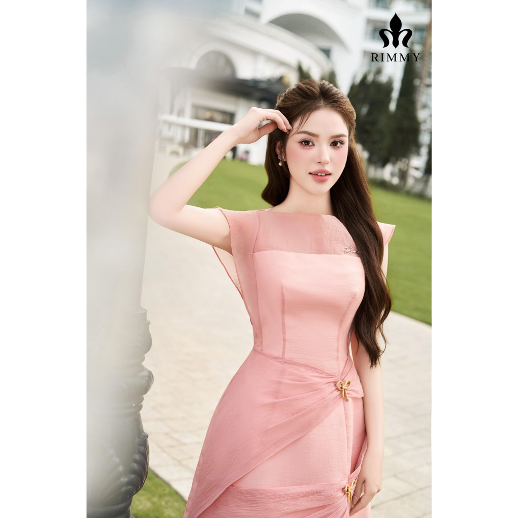 Elyn Đầm Công Sở Cao Cấp Hồng Phấn Phong Cách Thanh Lịch Thời Trang Thiết Kế Rimmy