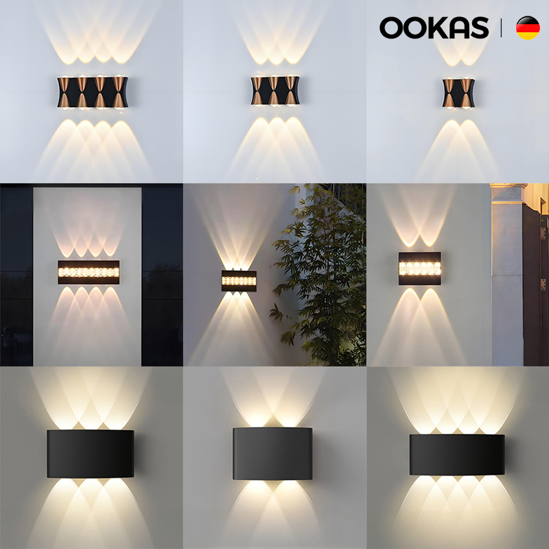 OOKAS (Giá sỉ)Đèn trang trí hắt tường 2 đầu 8w chống nước,Có thể trang trí ở ban công, phòng khách