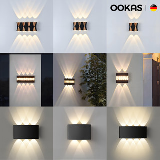  OOKAS  Giá sỉ Đèn trang trí hắt tường 2 đầu 8w chống nước,Có thể trang trí ở ban công phòng khách 