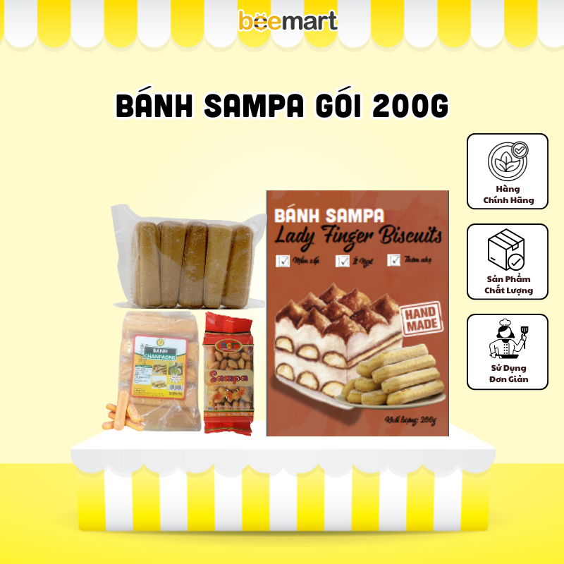 Bánh Sampa - Lady Finger dùng làm Tiramisu, bánh thơm bùi