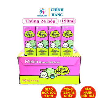 Thùng Sữa Tươi Yonsei Vị Dưa Lưới - 24 Hộp 190ml - Nhập Khẩu Hàn Quốc