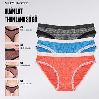 Bộ 3 quần lót thun lụa sớ gỗ miley lingerie fws1110_0700_ 0800