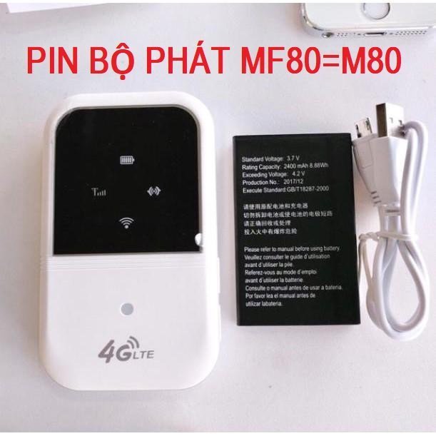 Pin Dung Lượng 2400mAh - Pin cho bộ phát MF80 , M80 , A800,  A900/ M80/ M89/ M88/ M90/ M100