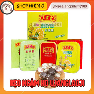   MẪU MỚI Kẹo ngậm ho giảm đau họng tiêu đờm Vương Lão Cát  hộp thiếc  