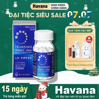 Viên Uống Trắng Da Transino White C Clear 120v Nhật Bản Trắng Da, Mờ Nám, Tàn Nhang