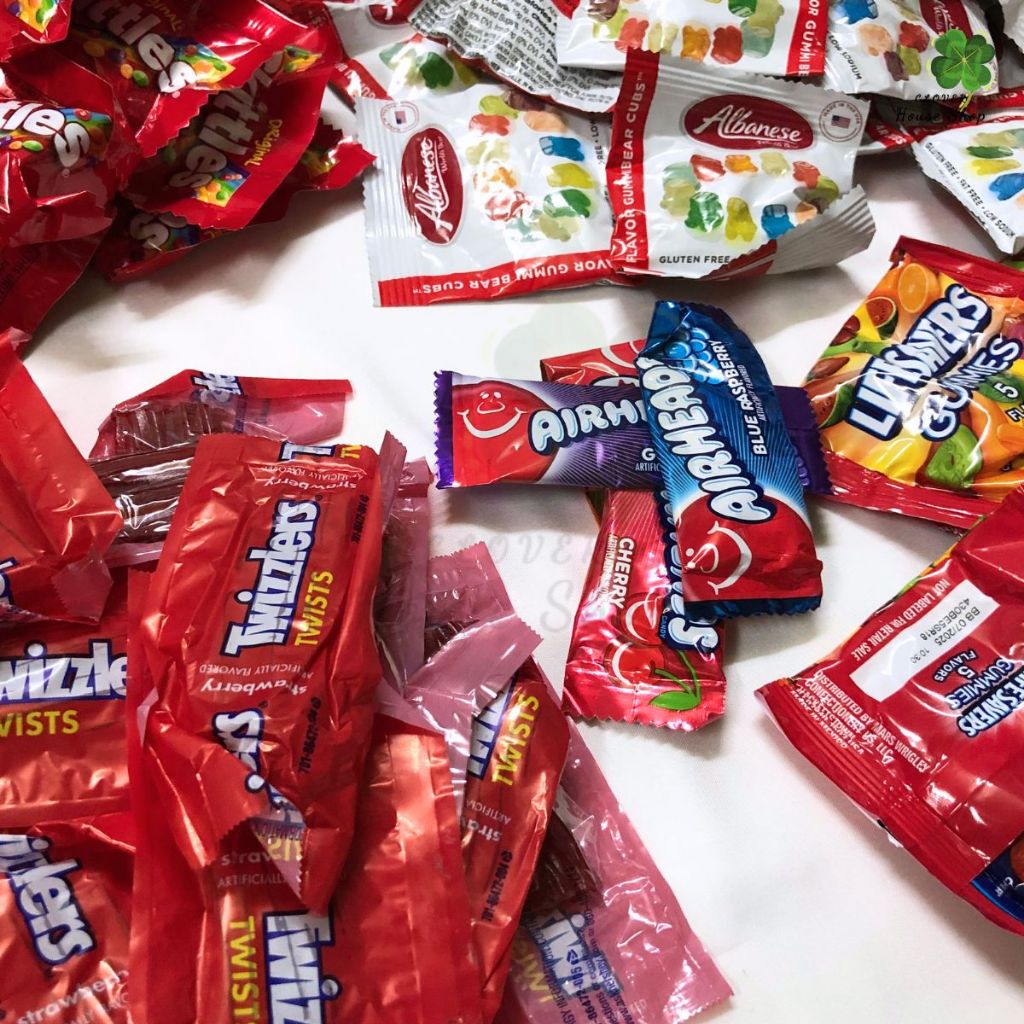 Kẹo dẻo trái cây tổng hợp Mỹ - Starburst, Airheads, Trolli, Nerds, Albanese, Life Savers, Twizzlers,