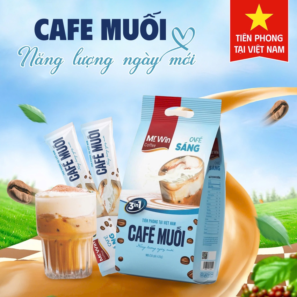 [SIÊU RẺ] Cà Phê Muối Mr.Win Bịch 50 Gói Chuẩn Việt Đậm Vị Ngon Khó Cưỡng Date Mới