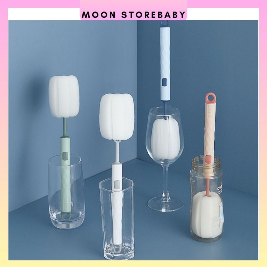 Moon store baby Cây cọ rửa bình sữa, ly,cốc bằng mút xốp
