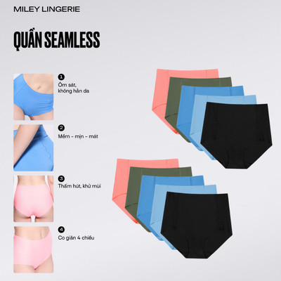 [MUA 2 GIẢM 50% ] Combo 10 Quần Lót Nữ Polyamide Không Viền Tàng Hình Miley Lingerie Mềm Hơn Su Đúc Thoáng Khí