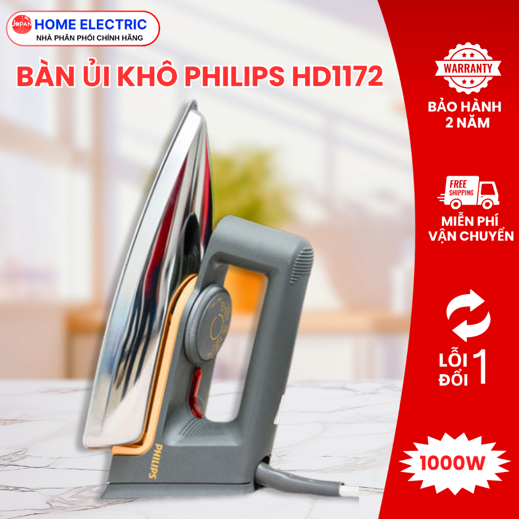 Bàn Ủi Khô Philips HD1172 1000W