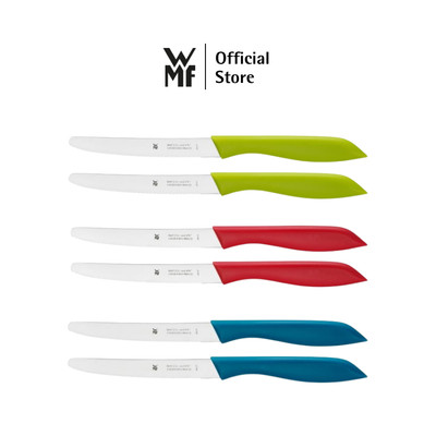 Bộ 2 Dao WMF Snack Lưỡi Răng Cưa Bằng Thép Không Gỉ, Cán Nhựa Cao Cấp Tiện Dụng, Màu Xanh, Đỏ