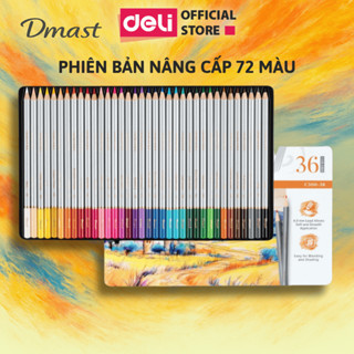 [NÂNG CẤP] Màu Chì Gốc Dầu Deli Dmast Hộp Thiếc – Bút Chì Màu Cao Cấp 24/36/48/72 Màu Vẽ Thiết Kế Chuyên Nghiệp