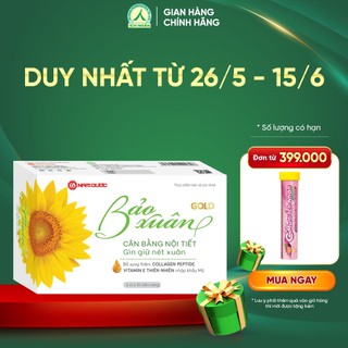  Combo Viên Uống Nội Tiết Tố Bảo Xuân Gold - Sữa Rửa Mặt Bảo Xuân Skin Hỗ Trợ Làm Đẹp Da 