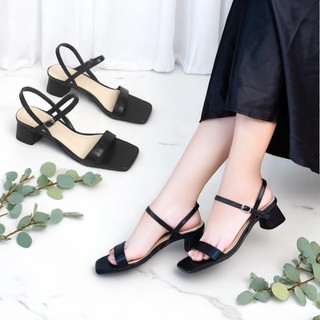 Giày Sandal Cao Gót Nữ 3cm Quai Ngang Pixie H315