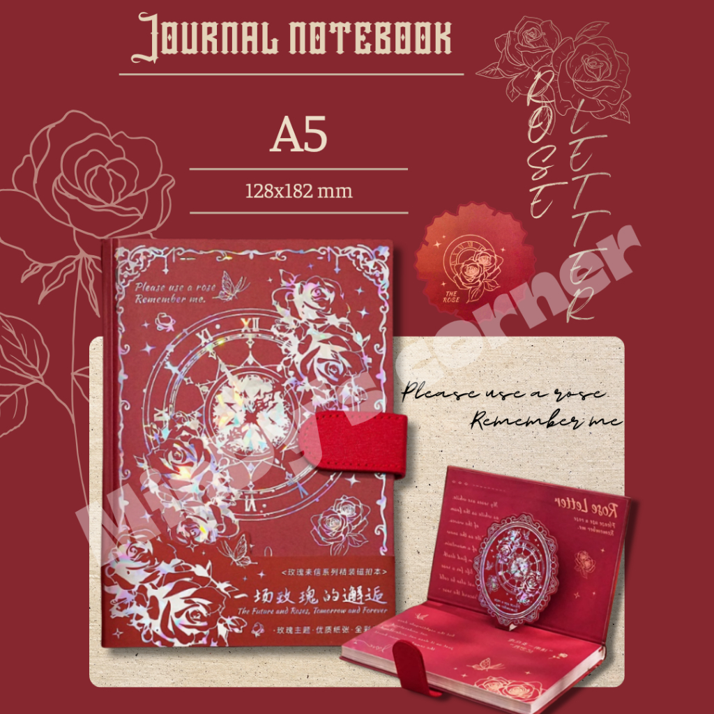 Sổ tay A5 ROSE LETTER - Phong cách cổ điển
