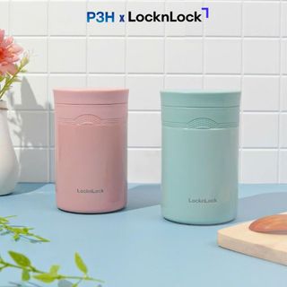 Hộp giữ nhiệt locknlock 500ml/1l hộp ủ cháo inox 304, kèm thìa gấp gọn lhc8024 lhc8043 p3h mall