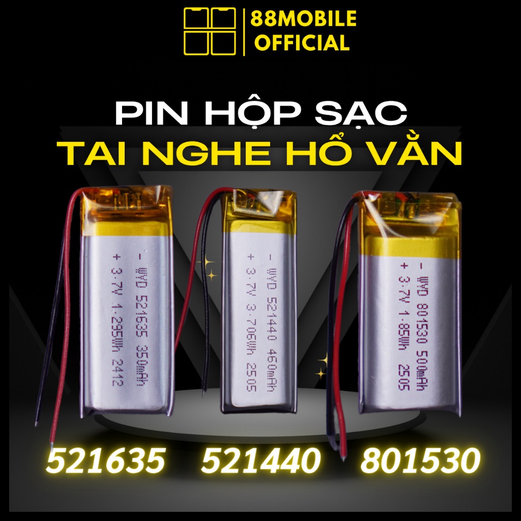 Pin dosk sạc thay thế cho tai nghe hổ vằn 2, 3, 4, pro, pro 2 dung lượng cao I 88Mobile