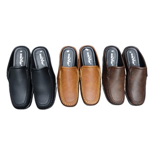 Giày sục nam giày lười nam trung niên không gót size từ 38 đến 44 đế khâu chắc chắn chất da pu