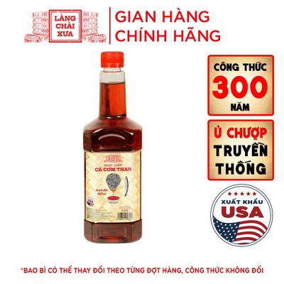 Nước Chấm Cá Cơm Than Làng Chài Xưa chai nhựa cao cấp 1 lít Đặc Biệt Thanh Dịu An toàn Tiết Kiệm