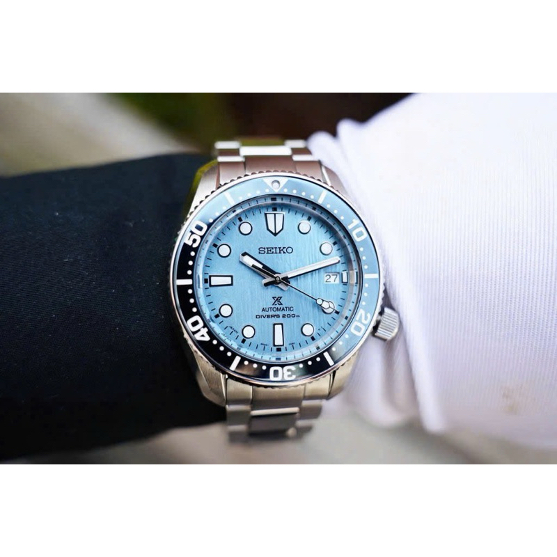 Đồng Hồ Nam Seiko SBDC167 Automatic Size 42 Prospex Marine Master 200 Icy Blue Save The Ocean